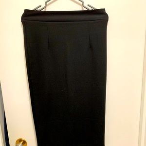 Formal black midi skirt